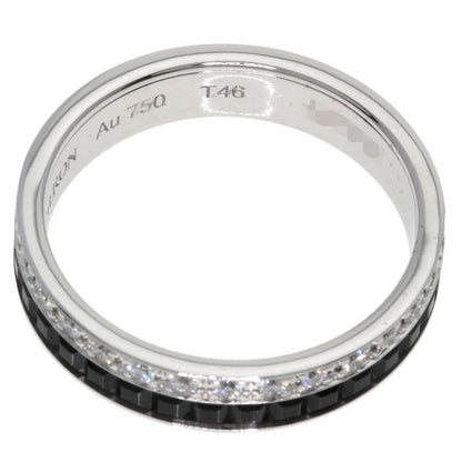 Boucheron Quatre Black Diamond #46 Ring K18 White Gold Ladies [Used]