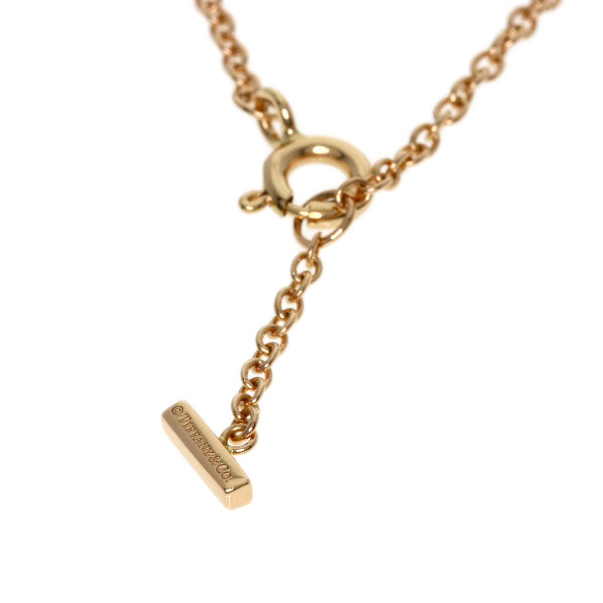 TIFFANY&Co. T Smile Small Diamond Bracelet K18 Pink Gold Ladies [Used]