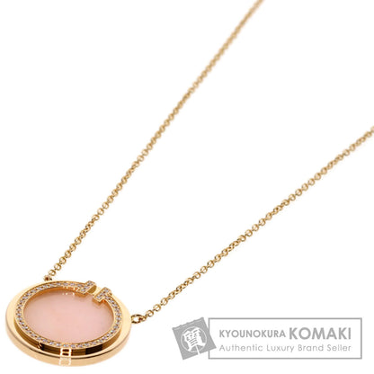 TIFFANY&Co.   Necklace T TWO Diamond Pink Opal Circle K18 Pink Gold Ladies