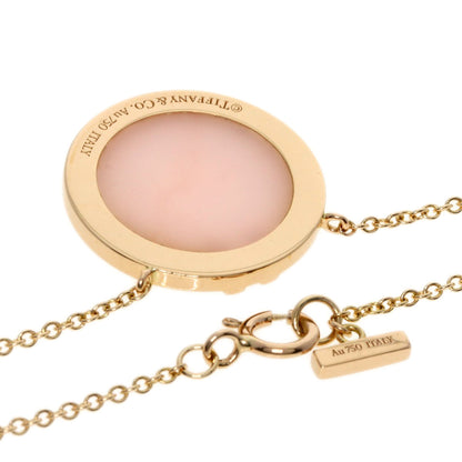 TIFFANY&Co.   Necklace T TWO Diamond Pink Opal Circle K18 Pink Gold Ladies