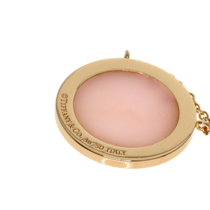 TIFFANY&Co.   Necklace T TWO Diamond Pink Opal Circle K18 Pink Gold Ladies