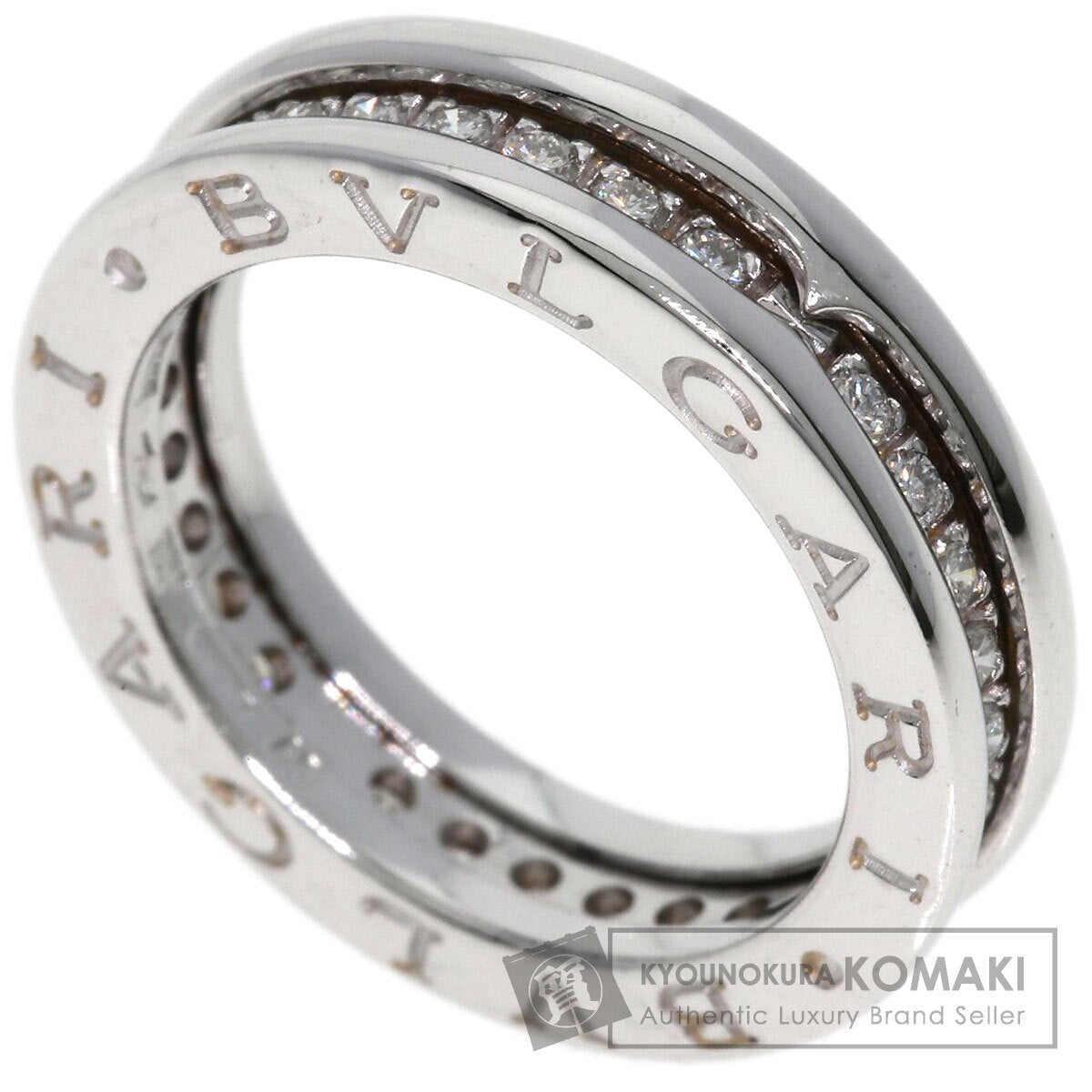BVLGARI B-zero1 B-zero1 1 band Diamond #49 Ring K18 White Gold Ladies [Used]