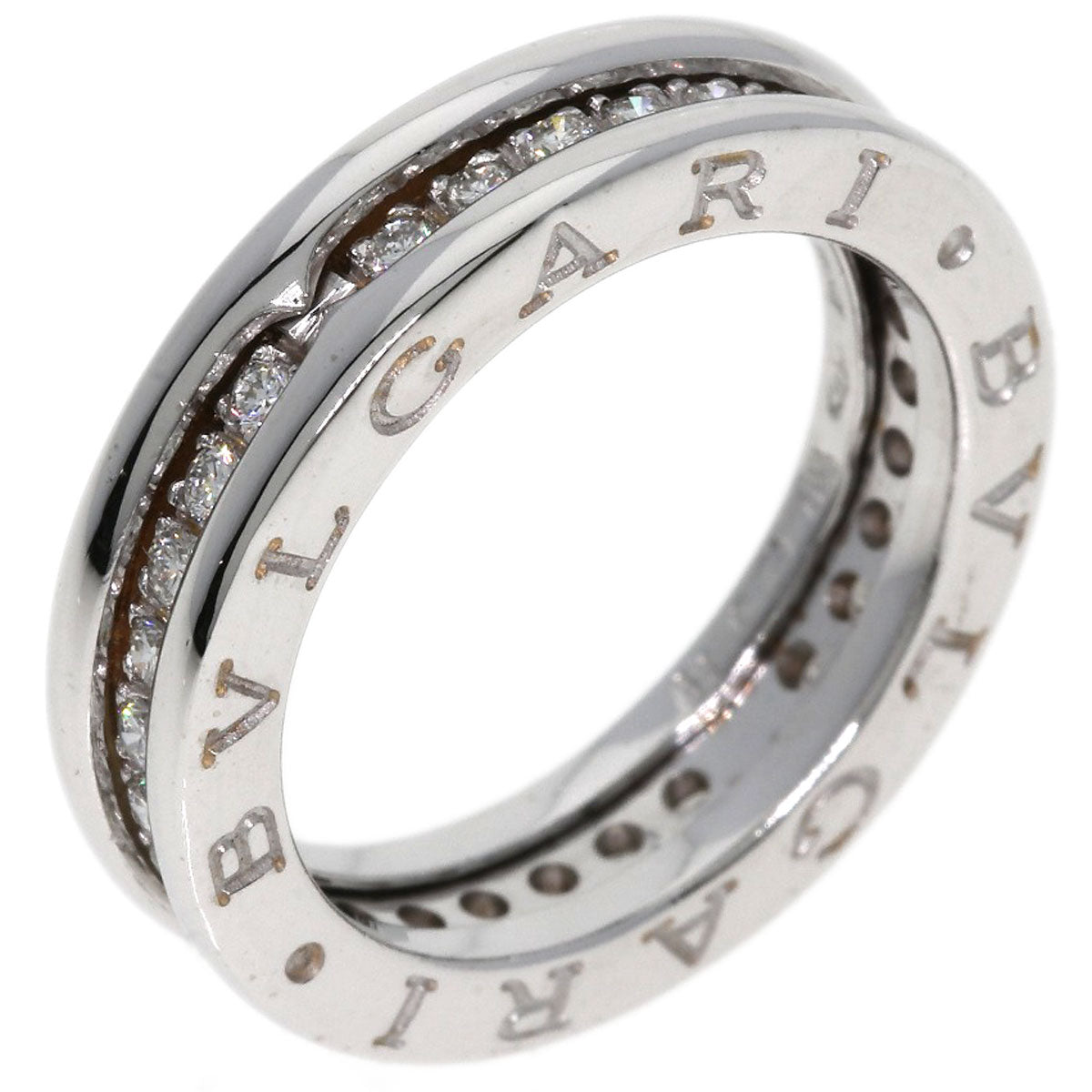 BVLGARI B-zero1 B-zero1 1 band Diamond #49 Ring K18 White Gold Ladies [Used]