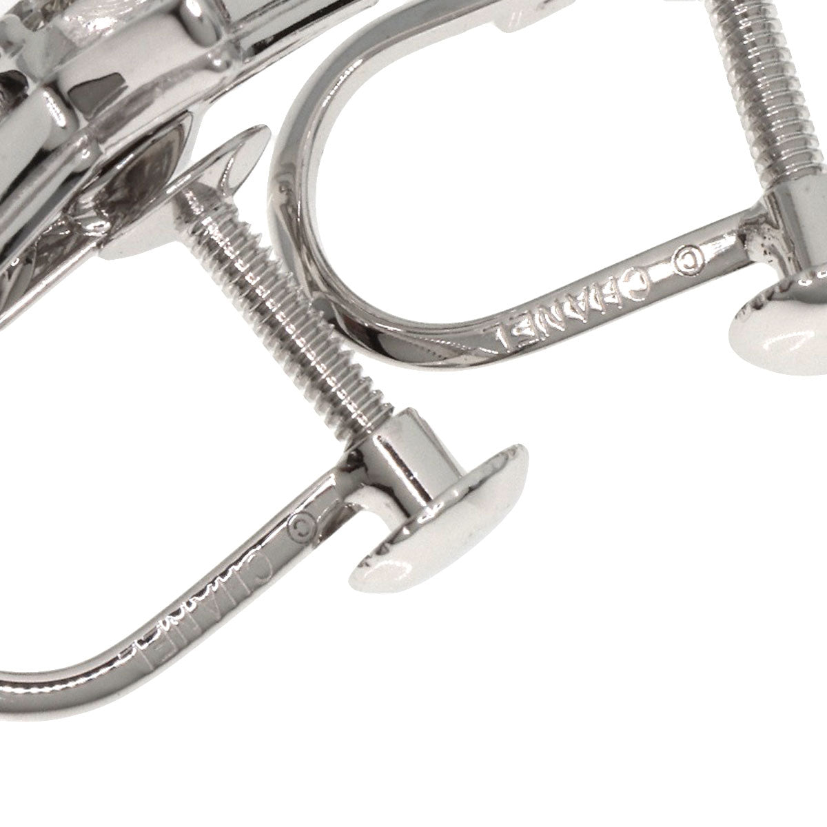 CHANEL Comet Diamond Earring K18 White Gold Ladies [Used]
