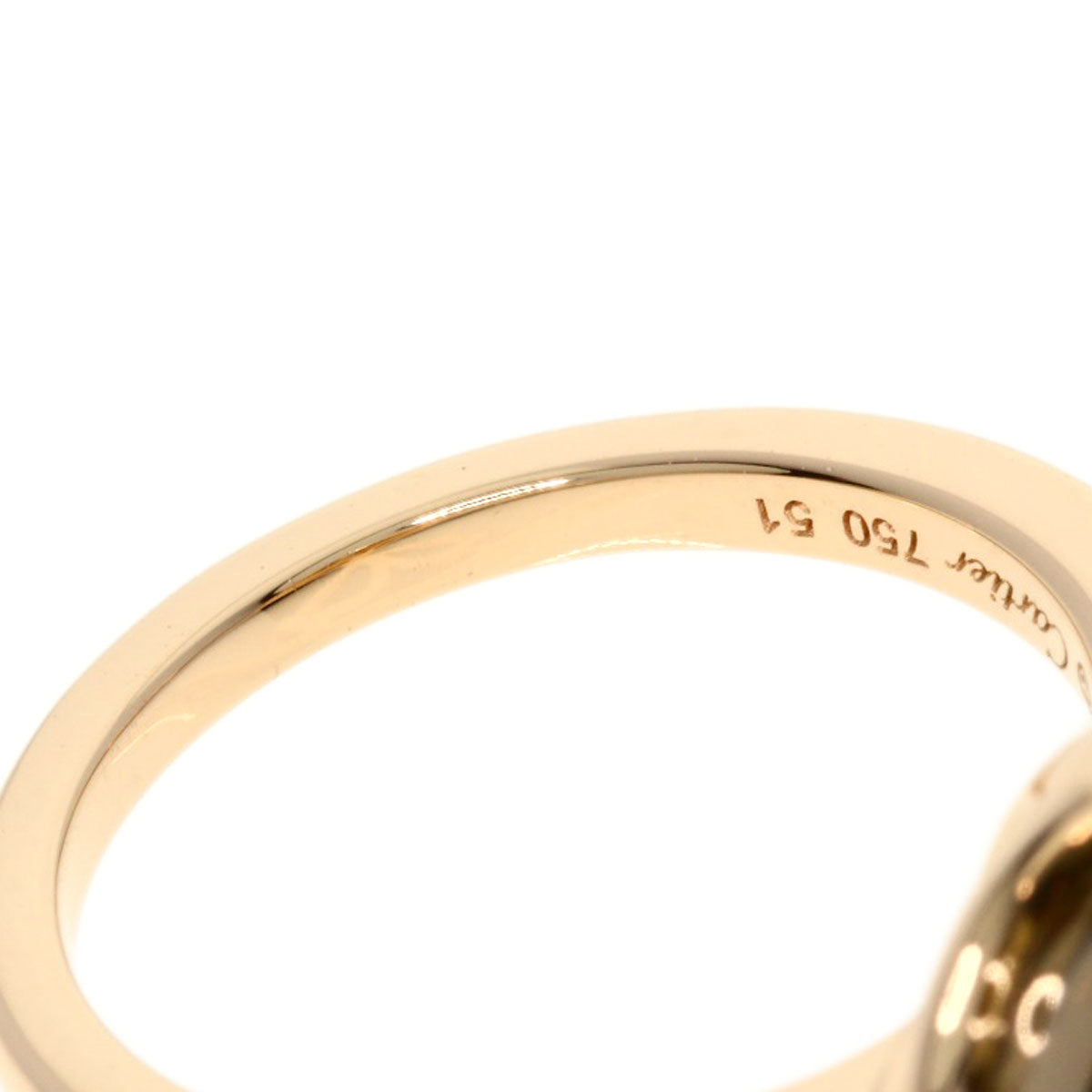 CARTIER Indian Mystery Smoky Quartz Diamond #51 Ring K18 Pink Gold Ladies [Used]