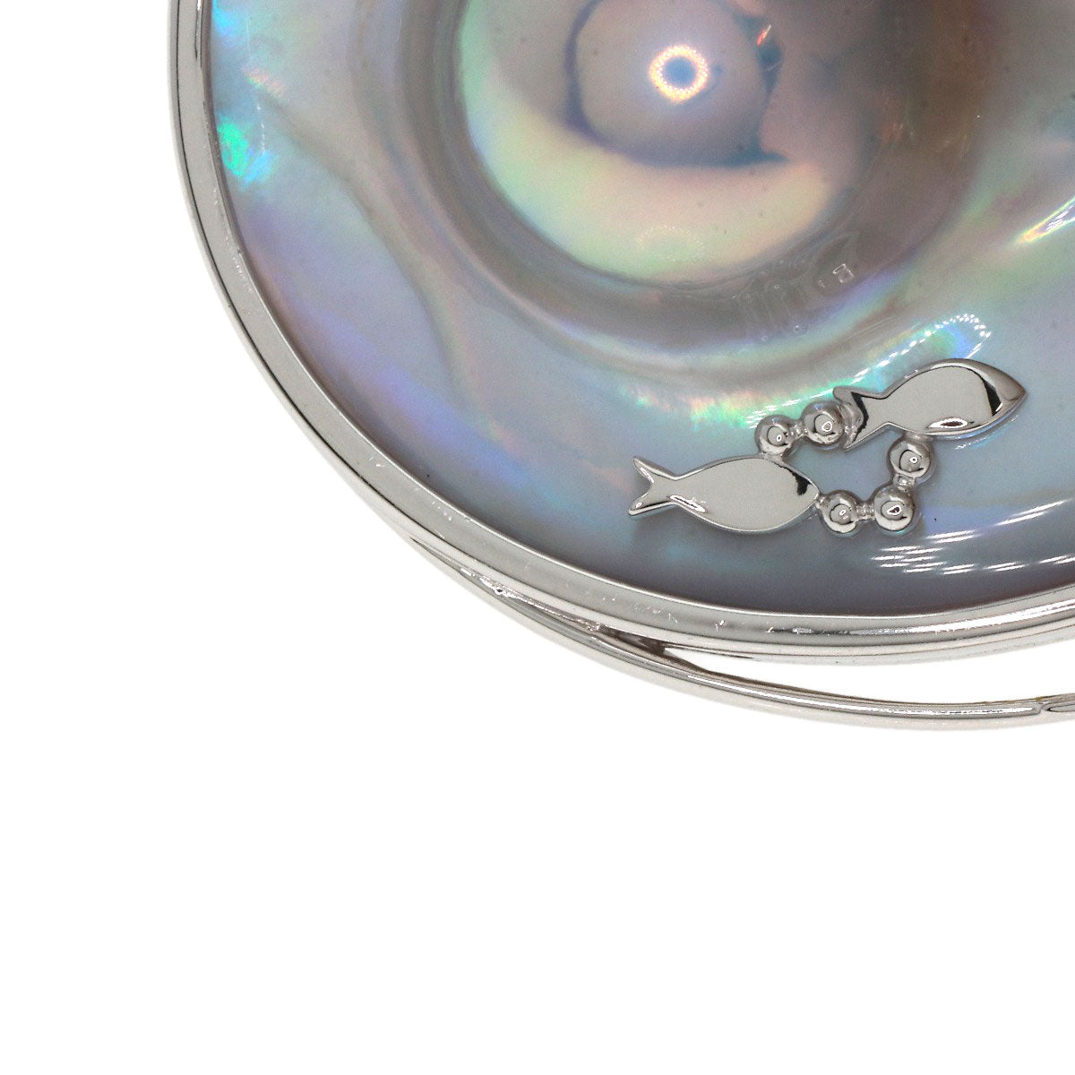 TASAKI Mabe Pearl Pearl Sea Motif Color Stone Brooch K18 White Gold Ladies [Used]