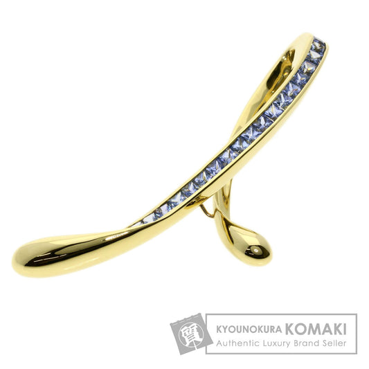 Jeunet sapphire Pendant top K18 Yellow Gold Ladies [Used]