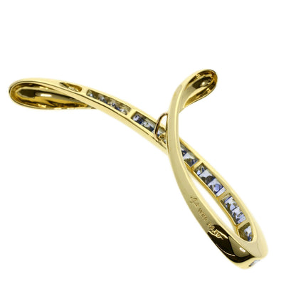 Jeunet sapphire Pendant top K18 Yellow Gold Ladies [Used]