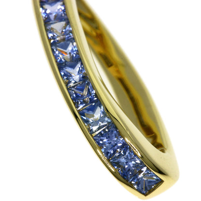 Jeunet sapphire Pendant top K18 Yellow Gold Ladies [Used]