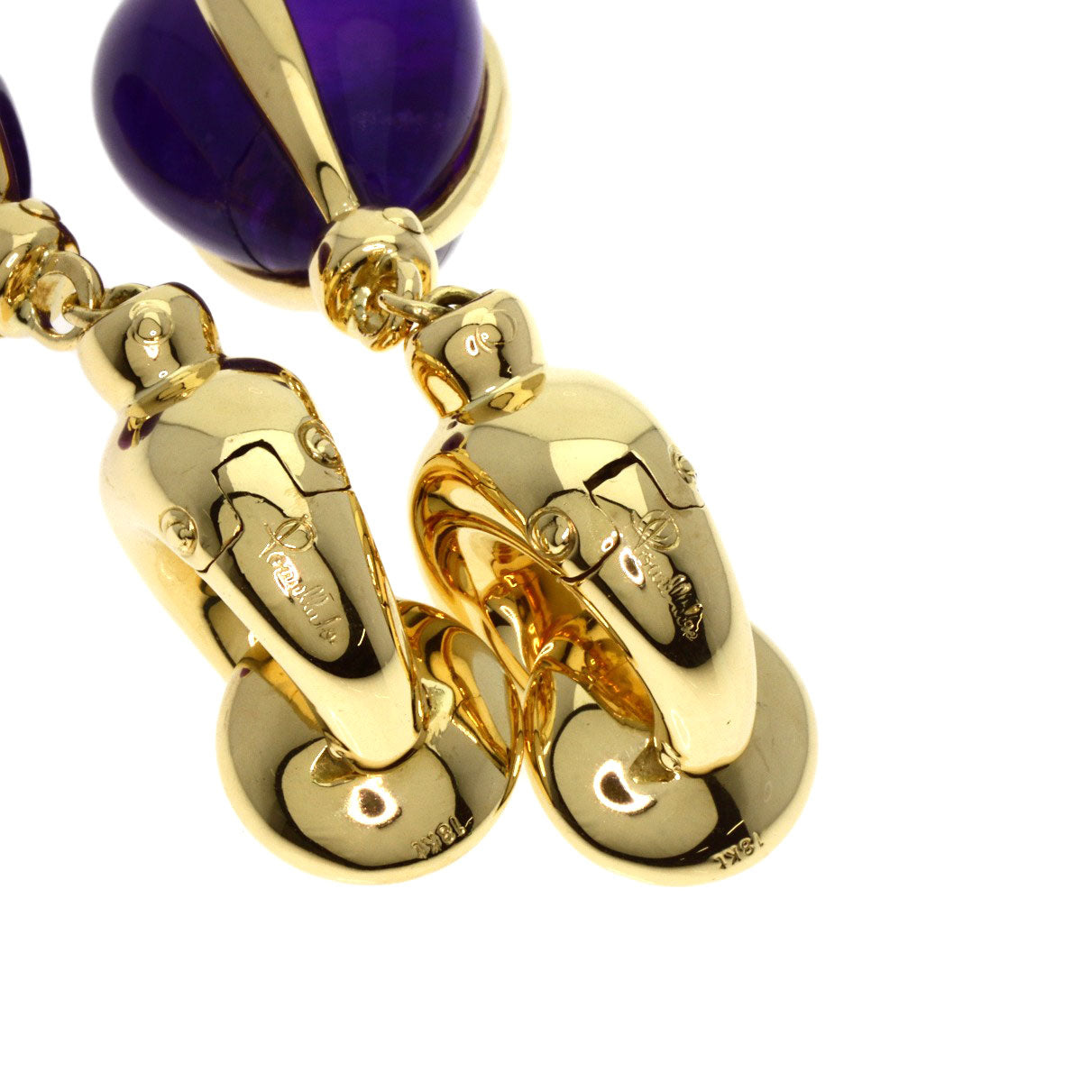 Pomellato Amethyst Earring K18 Yellow Gold Ladies [Used]