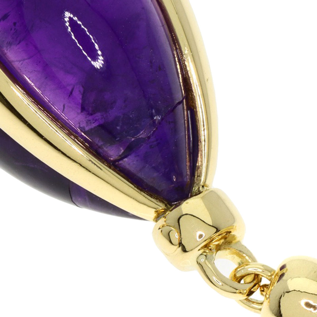 Pomellato Amethyst Earring K18 Yellow Gold Ladies [Used]