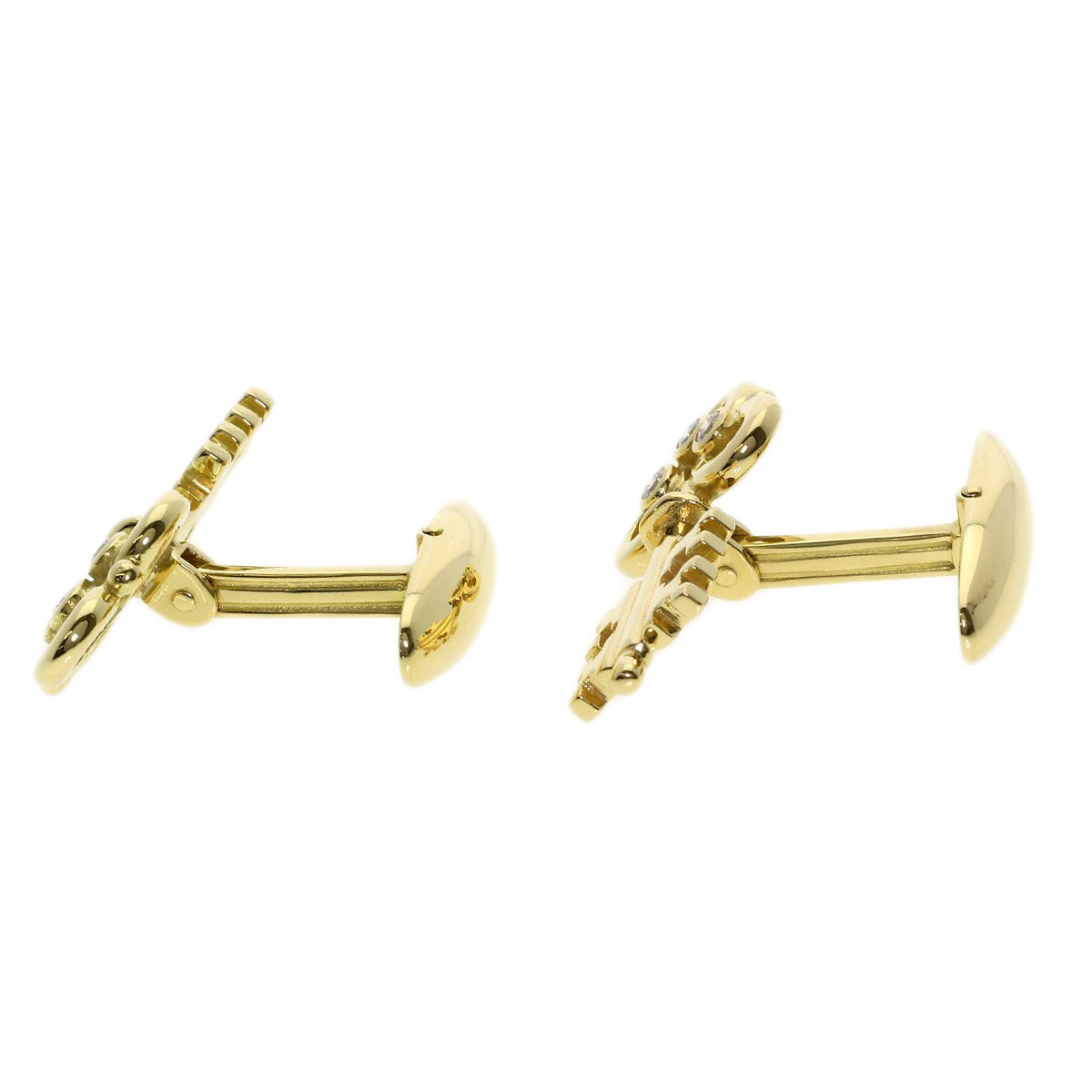 CORUM Key motif Diamond cuffs K18 Yellow Gold mens [Used]