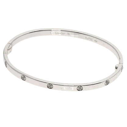 CARTIER LOVE Bracelets SM Full Diamond #16 No Driver Bracelet K18 White Gold Ladies [Used]