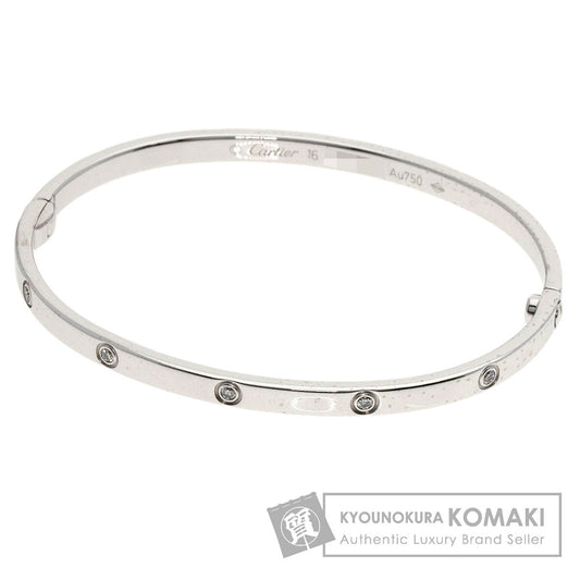 CARTIER LOVE Bracelets SM Full Diamond #16 No Driver Bracelet K18 White Gold Ladies [Used]