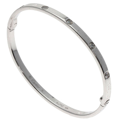 CARTIER LOVE Bracelets SM Full Diamond #16 No Driver Bracelet K18 White Gold Ladies [Used]
