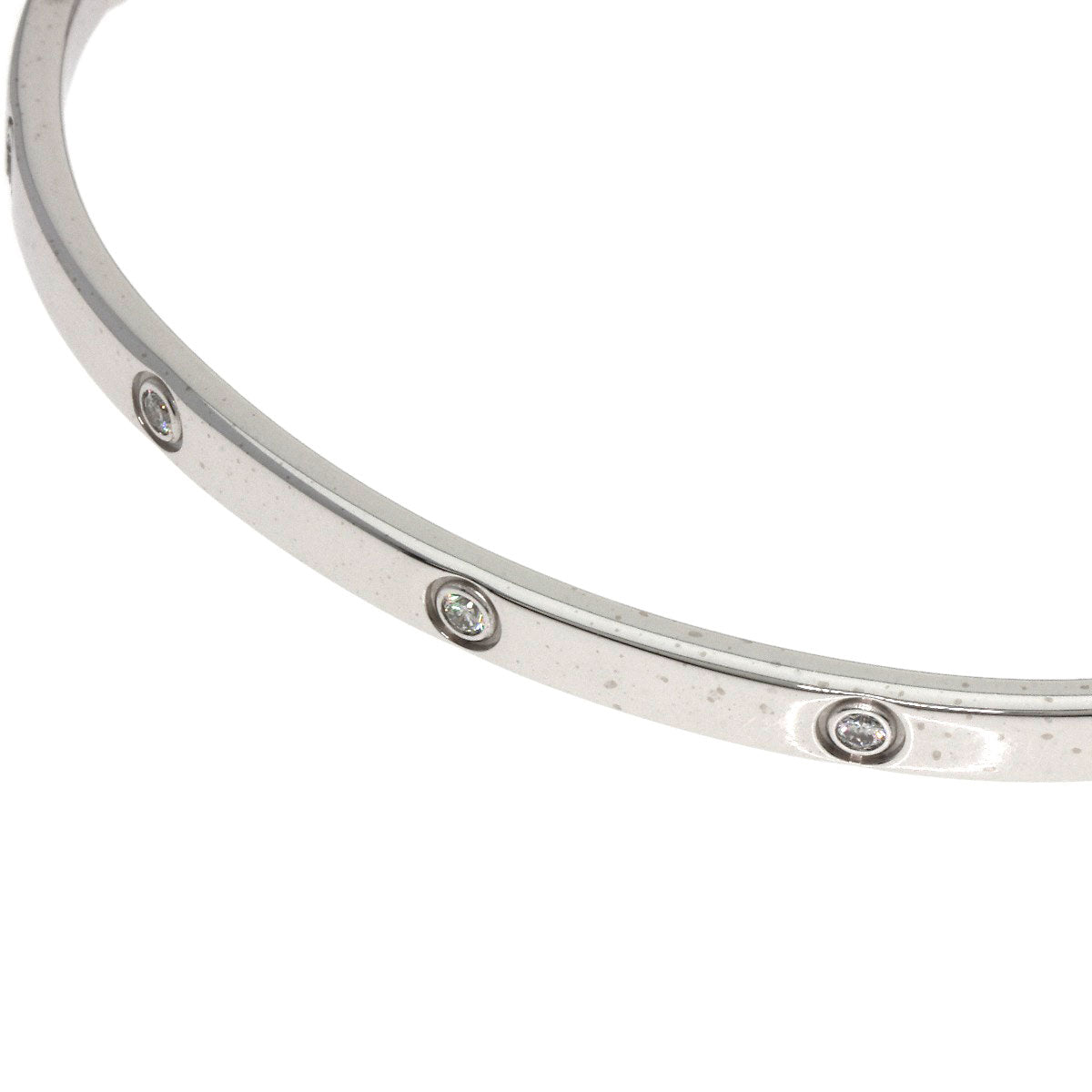 CARTIER LOVE Bracelets SM Full Diamond #16 No Driver Bracelet K18 White Gold Ladies [Used]
