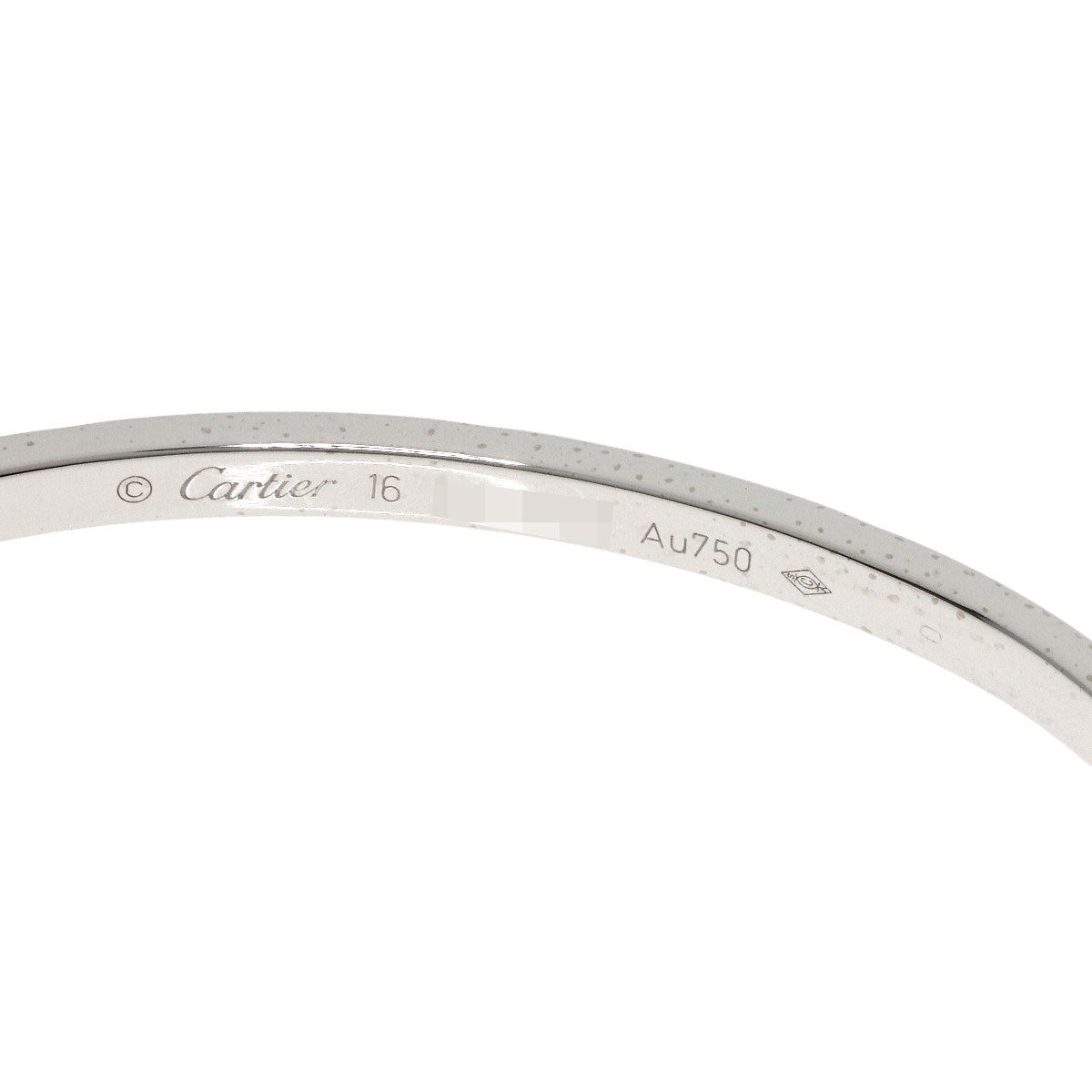 CARTIER LOVE Bracelets SM Full Diamond #16 No Driver Bracelet K18 White Gold Ladies [Used]