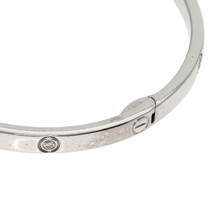 CARTIER LOVE Bracelets SM Full Diamond #16 No Driver Bracelet K18 White Gold Ladies [Used]