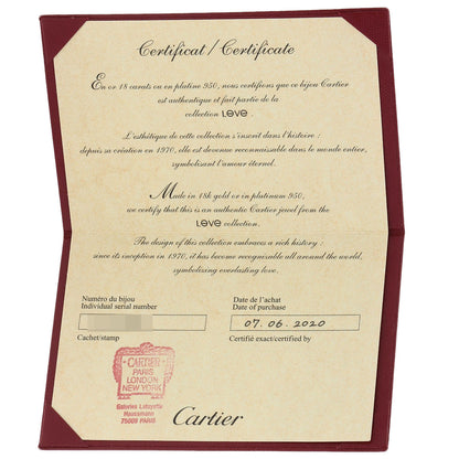 CARTIER LOVE Bracelets SM Full Diamond #16 No Driver Bracelet K18 White Gold Ladies [Used]