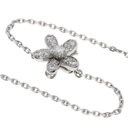 Van Cleef & Arpels Socrates 3 Flower Diamond Necklace K18 White Gold Ladies [Used]