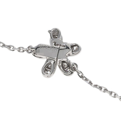 Van Cleef & Arpels Socrates 3 Flower Diamond Necklace K18 White Gold Ladies [Used]