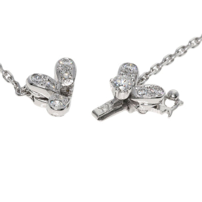 Van Cleef & Arpels Socrates 3 Flower Diamond Necklace K18 White Gold Ladies [Used]