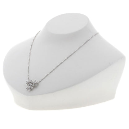 Van Cleef & Arpels Socrates 3 Flower Diamond Necklace K18 White Gold Ladies [Used]