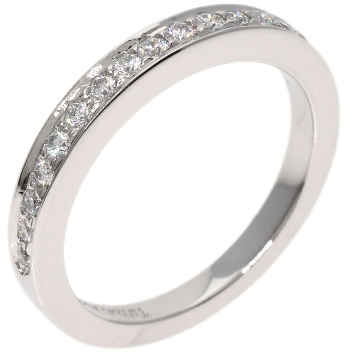 TIFFANY&Co. Half Eternity Diamond Ring Platinum PT950 Ladies [Used]