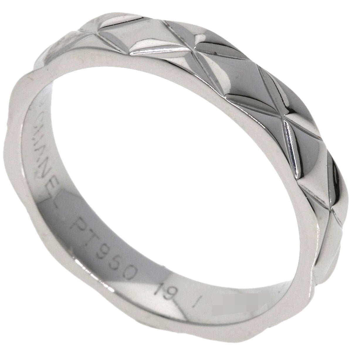 CHANEL   Matelasse  #51 Ring  Platinum PT950 Ladies  [’†ŒÃ]