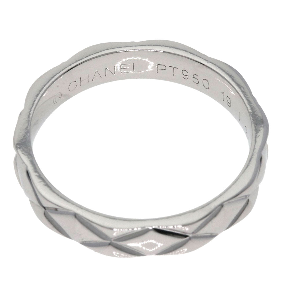 CHANEL   Matelasse  #51 Ring  Platinum PT950 Ladies  [’†ŒÃ]