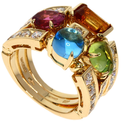 BVLGARI Allegra Multistone Diamond Ring K18 Yellow Gold Ladies [Used]
