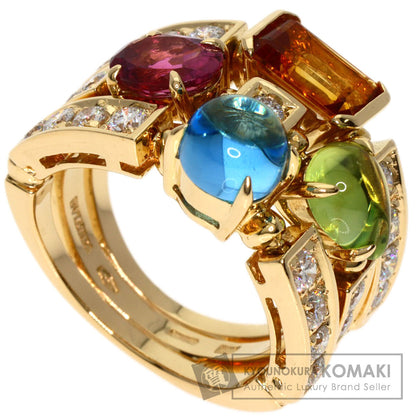 BVLGARI Allegra Multistone Diamond Ring K18 Yellow Gold Ladies [Used]