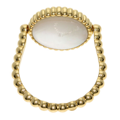 Dior Rose Devane White Shell Diamond #48 Ring K18 Yellow Gold Ladies [Used]