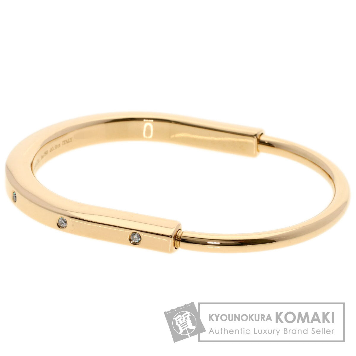 TIFFANY&Co. Rock Bangle Diamond Bracelet K18 Pink Gold Ladies [Used]