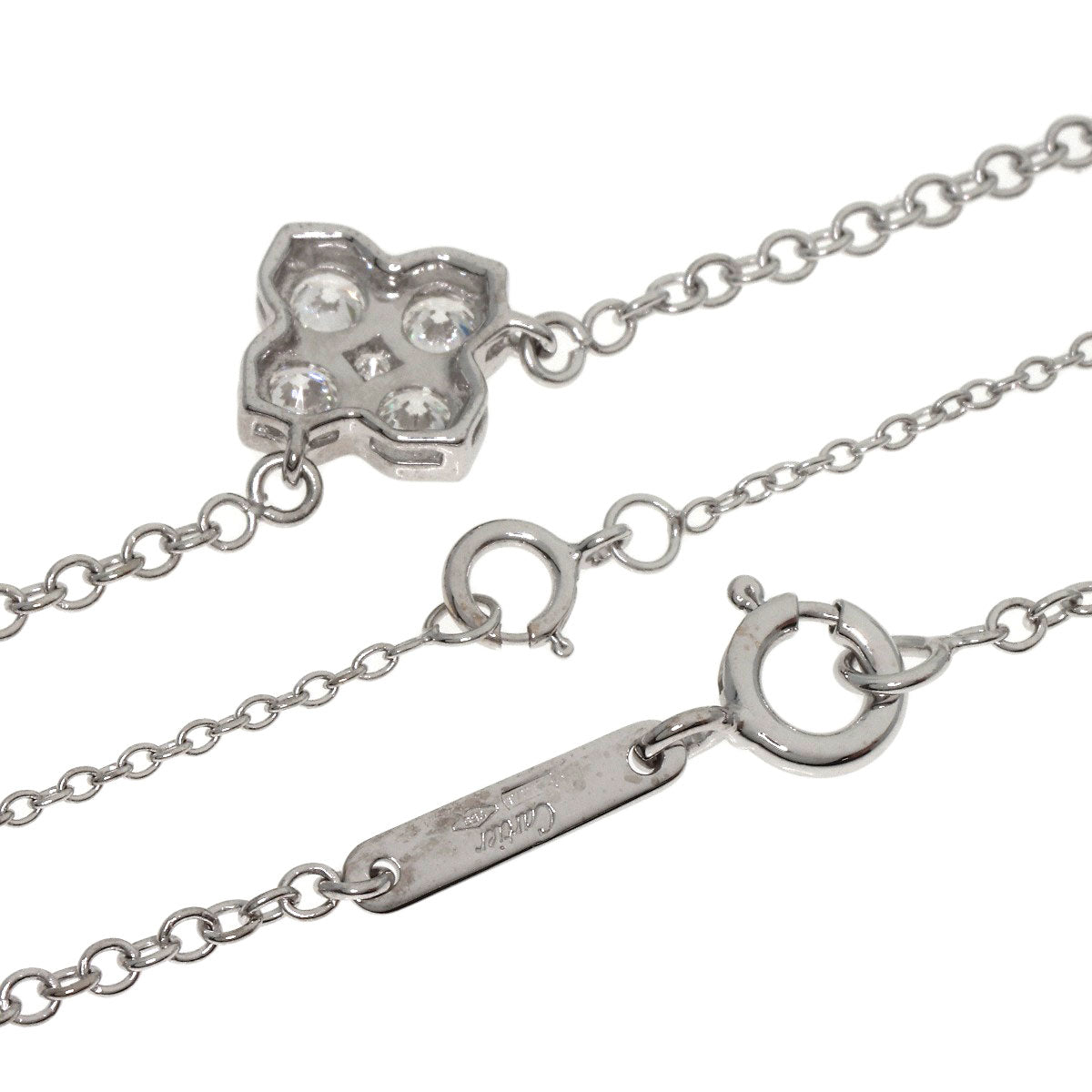 CARTIER Hindu Diamond Necklace K18 White Gold Ladies [Used]