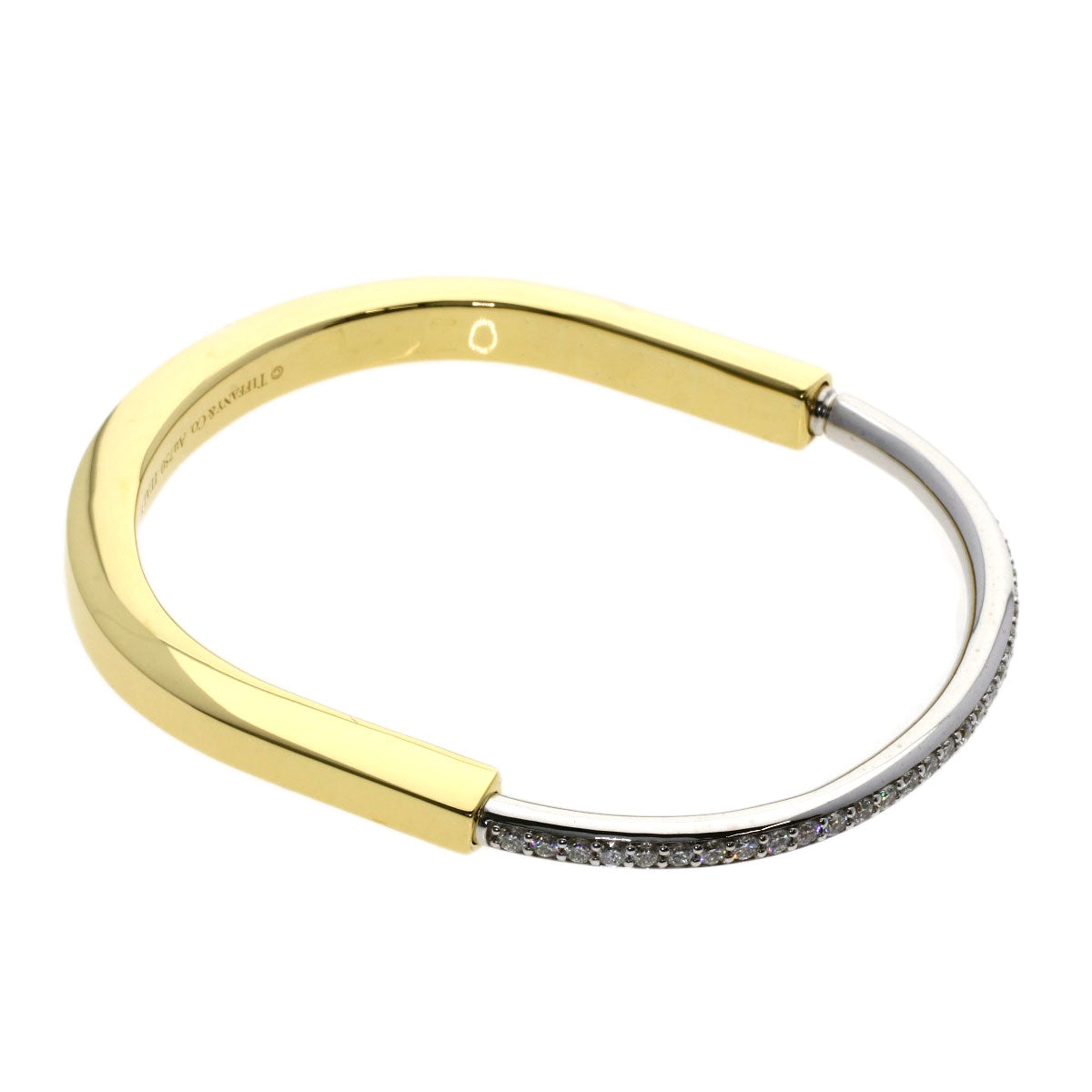 TIFFANY&Co. TIFFANY&Co. Rock Bangle Diamond Bracelet K18 Yellow Gold K18 White GoldLadies [Used]