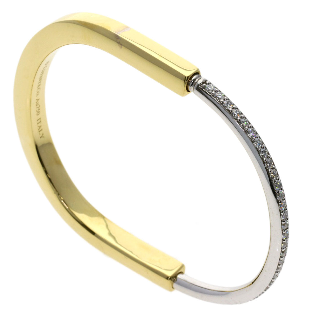 TIFFANY&Co. TIFFANY&Co. Rock Bangle Diamond Bracelet K18 Yellow Gold K18 White GoldLadies [Used]