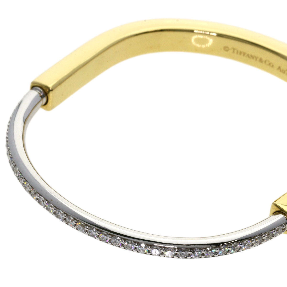 TIFFANY&Co. TIFFANY&Co. Rock Bangle Diamond Bracelet K18 Yellow Gold K18 White GoldLadies [Used]