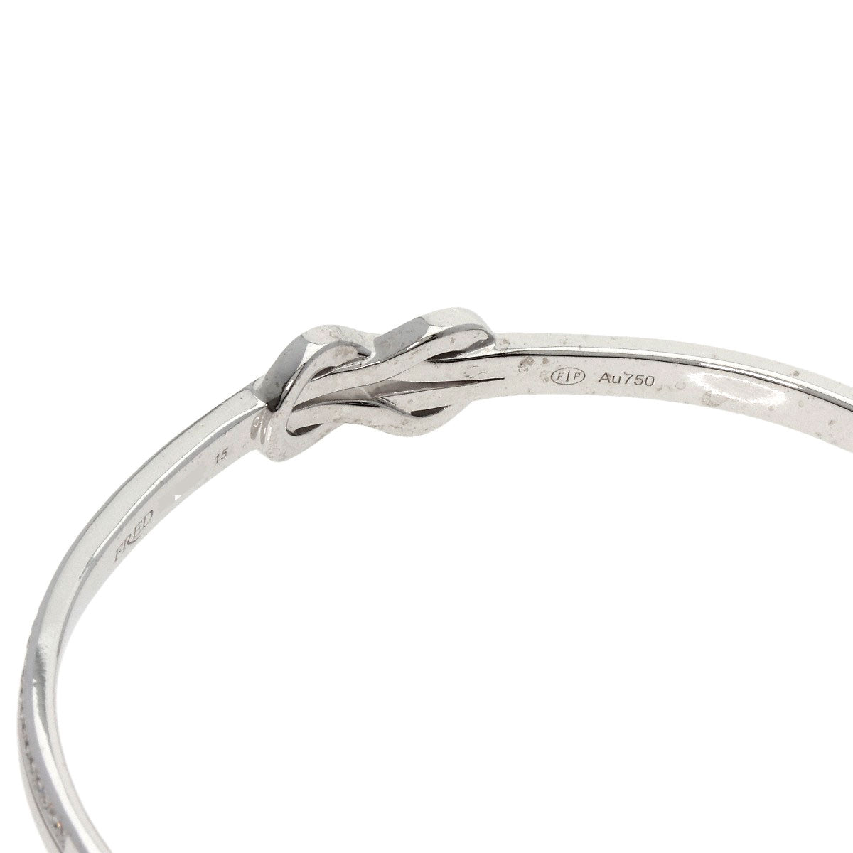 FRED Chance Infinie Diamond Bangle #15 Bracelet K18 White Gold Ladies [Used]