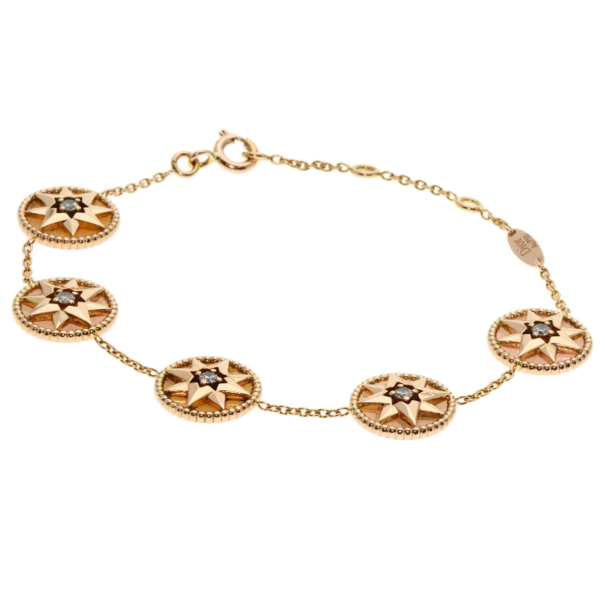 Dior Rose des Vents Diamond Pink Opal 5 Icon Bracelet K18 Pink Gold Ladies [Used]