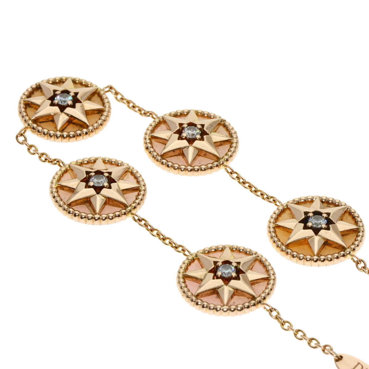 Dior Rose des Vents Diamond Pink Opal 5 Icon Bracelet K18 Pink Gold Ladies [Used]