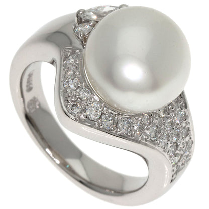 Pearl Pearl Diamond Okina Jun Ring Platinum PT900 13.6g　Ladies