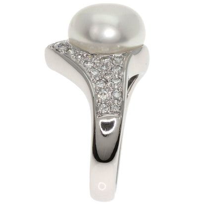 Pearl Pearl Diamond Okina Jun Ring Platinum PT900 13.6g　Ladies