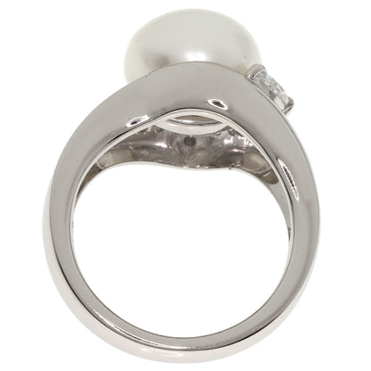 Pearl Pearl Diamond Okina Jun Ring Platinum PT900 13.6g　Ladies