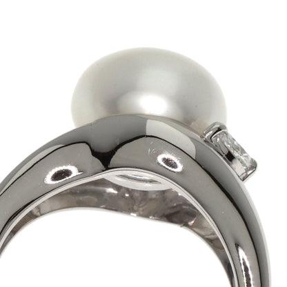 Pearl Pearl Diamond Okina Jun Ring Platinum PT900 13.6g　Ladies