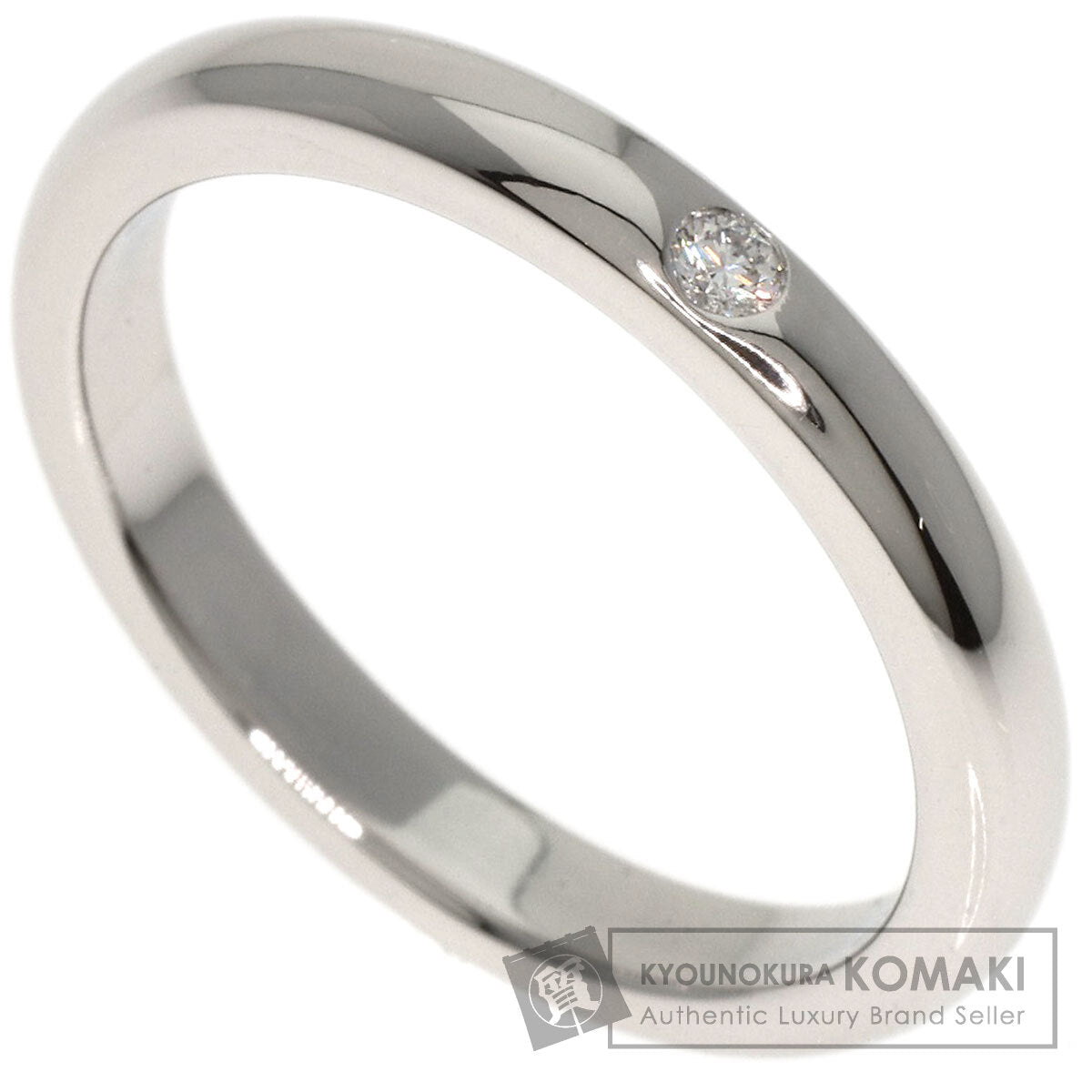 TIFFANY&Co.   Ring Stacking band 1P Diamond Platinum PT950 Ladies