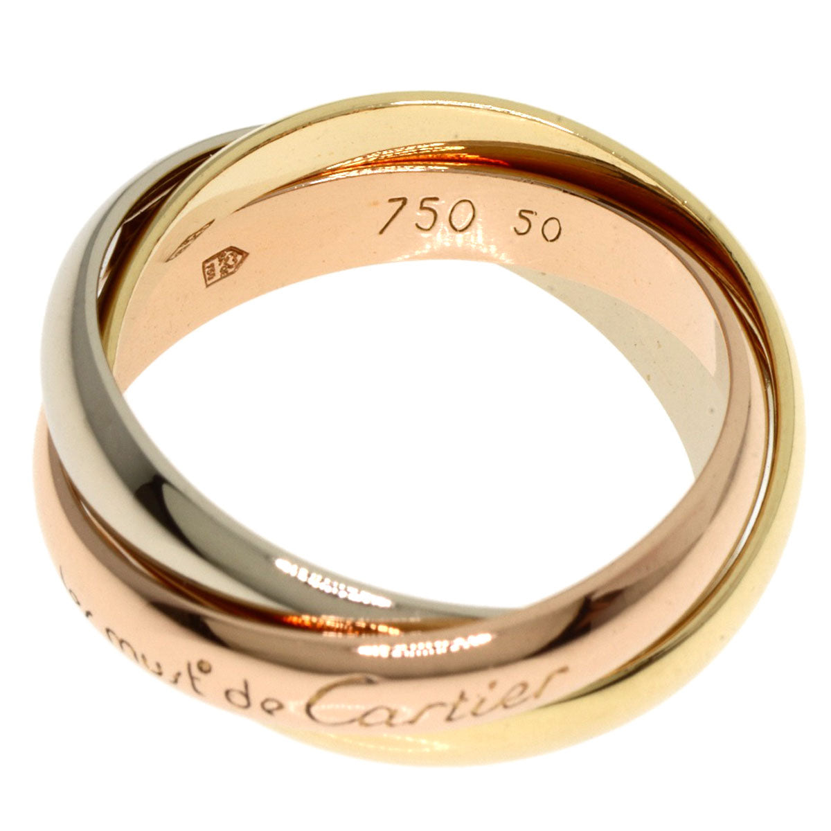 CARTIER Trinity #50 Ring K18 Yellow Gold K18 White GoldLadies [Used]