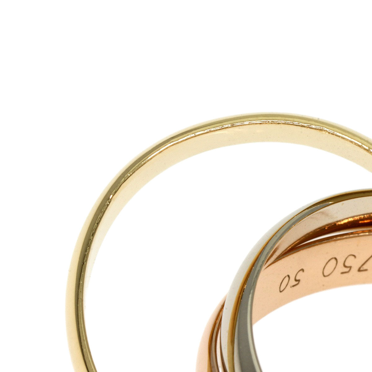 CARTIER Trinity #50 Ring K18 Yellow Gold K18 White GoldLadies [Used]