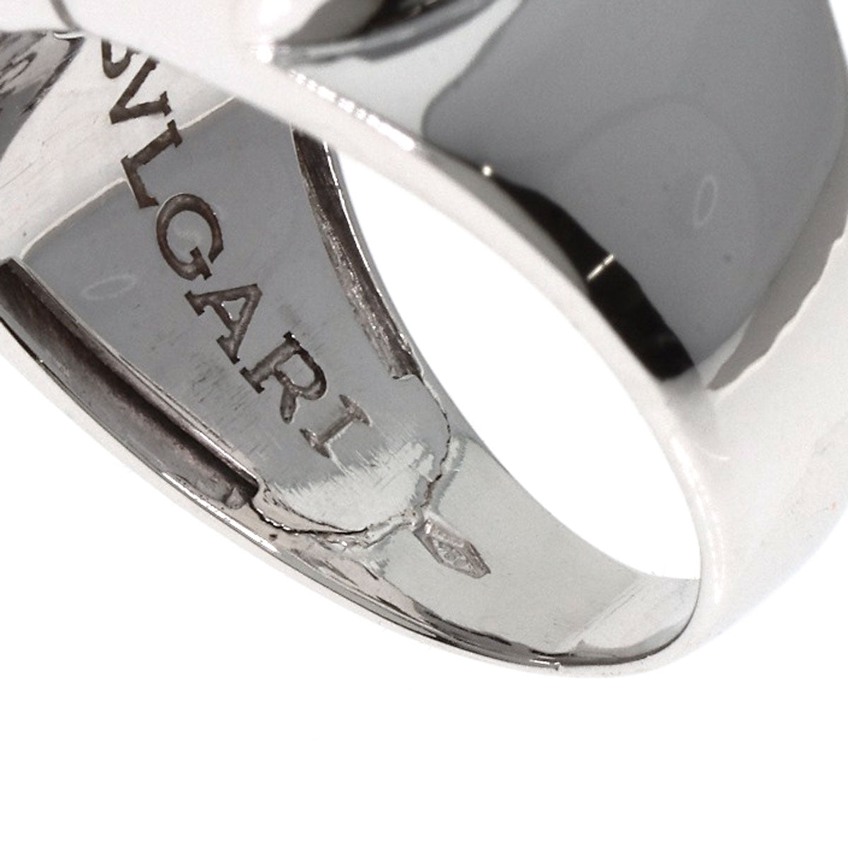BVLGARI Parentesi Pavé Diamond Ring K18 White Gold Ladies [Used]
