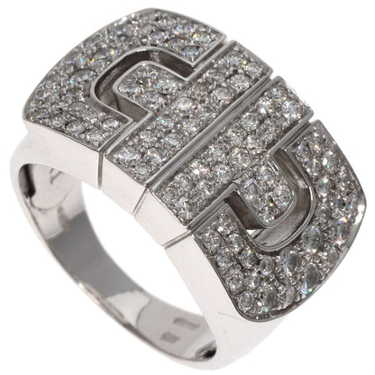 BVLGARI Parentesi Pavé Diamond Ring K18 White Gold Ladies [Used]